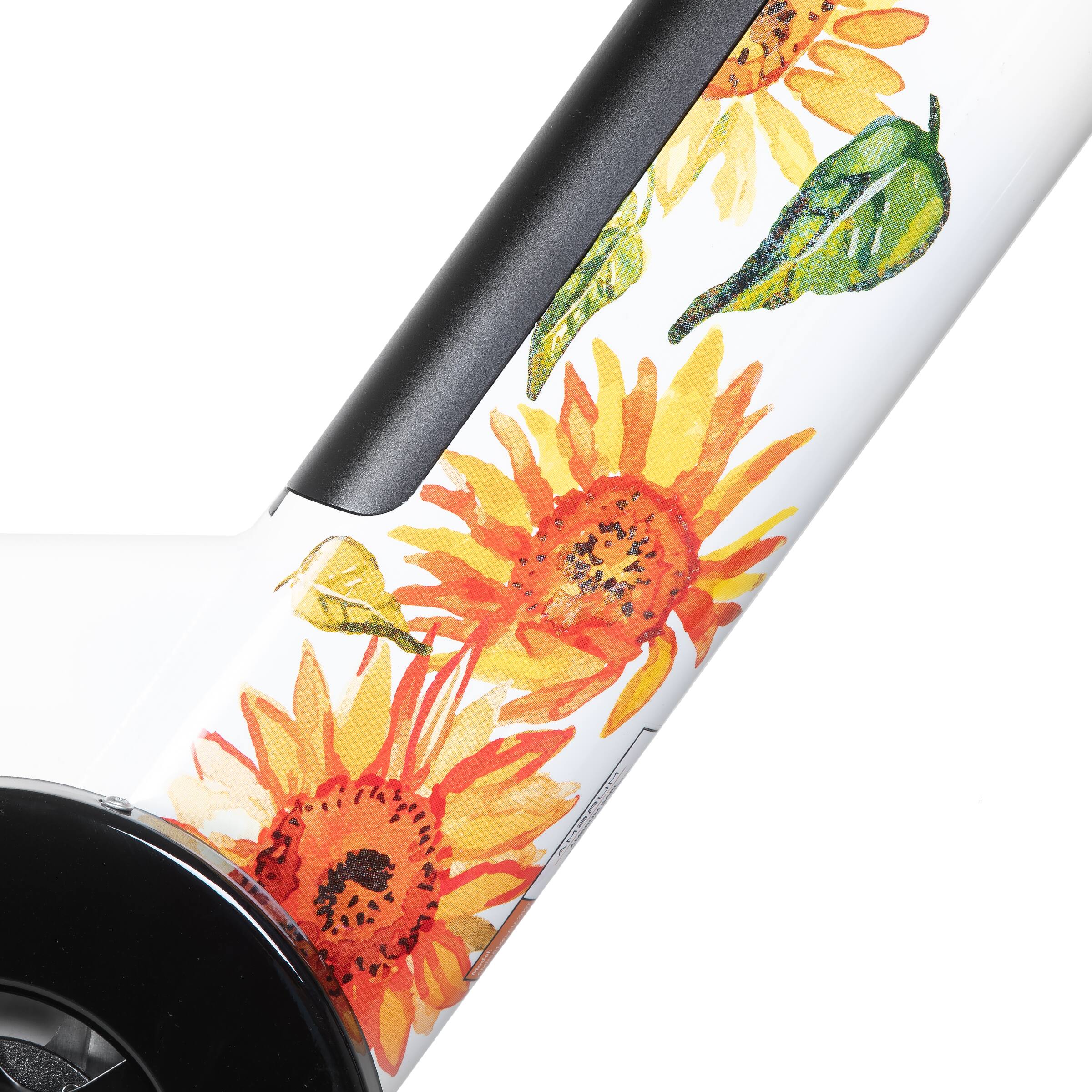 Alt View 7. HILAND - ‌Ambrum 26" Electric Bike for Adults, City Commuter E-Bike, 500W Motor, 36V 10.4AH Battery, Sunflower Painting - White.