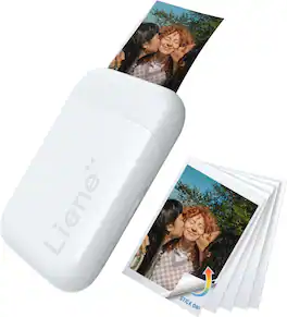 Liene - Pearl K100 2x3 Inch Wireless Photo Printer, with 10 Sheets Zink Photo Paper - White