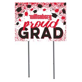 Jardine - Wittenberg University Tigers 18" x 24" Proud Grad Yard Sign - White