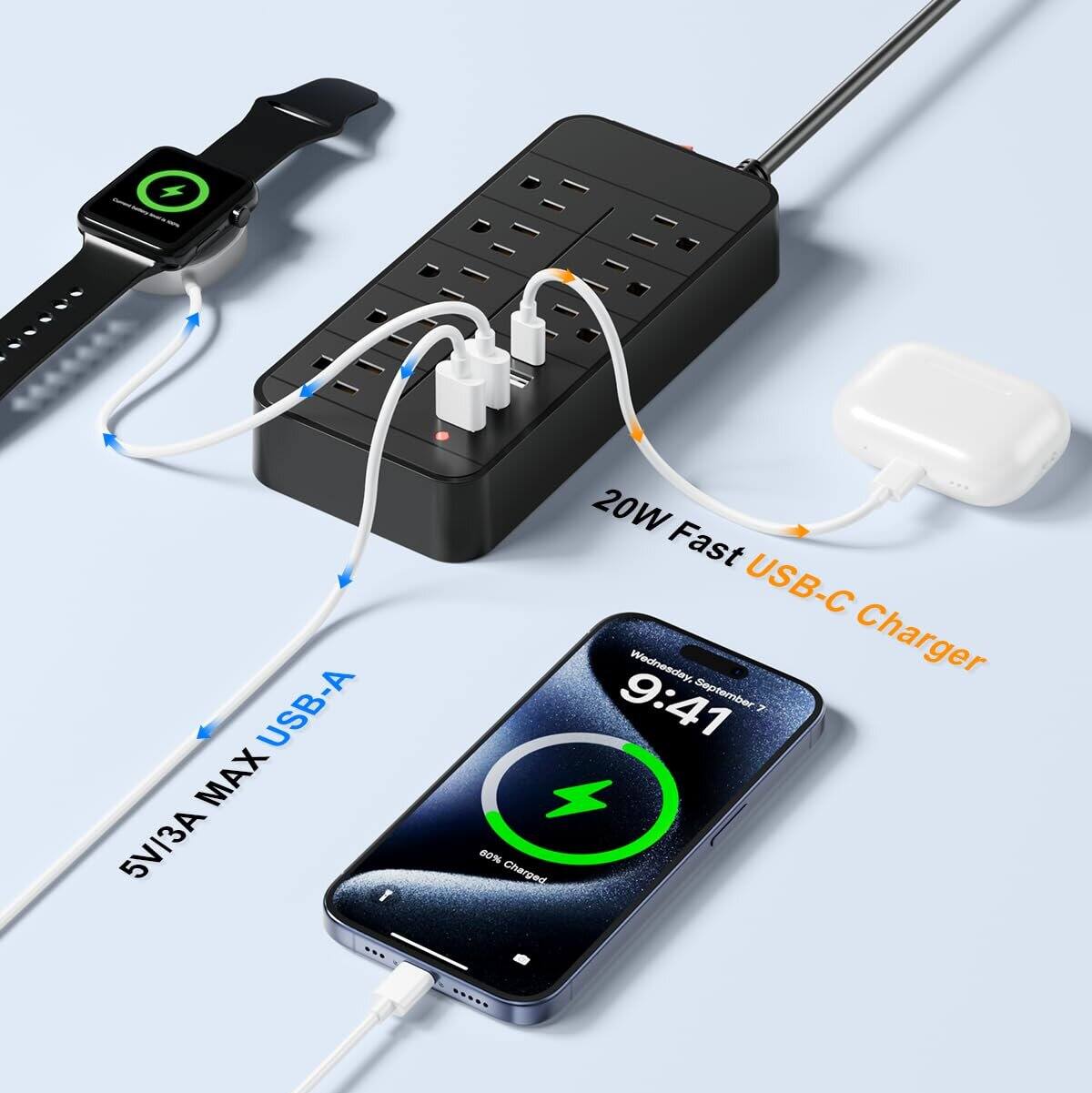 USB-A MAX 5V/3A 20W Fast USB-C Charger  
Wednesday, September 7  
9:41  
100% Charged