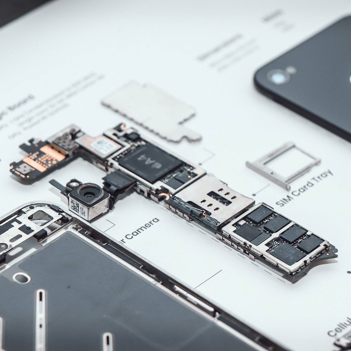 - Front Camera
- SIM Card Tray
- Cellular