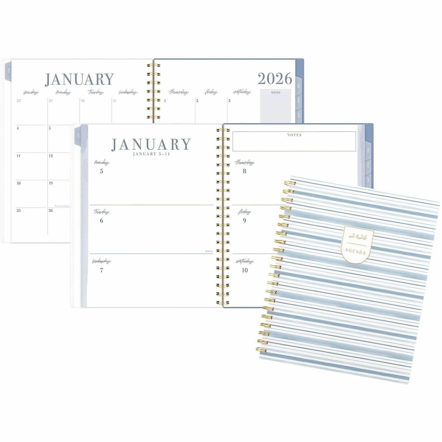 Cambridge - January 2026 to December 2026 8 1/2 x 11  Twin Wire Ciara Stripe Planner