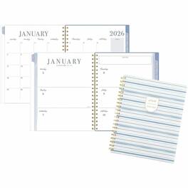 Cambridge - Leah Bisch Weekly Monthly Planner, Letter, Weekly, Monthly, 8 1/2 x 11, Ciara Stripe