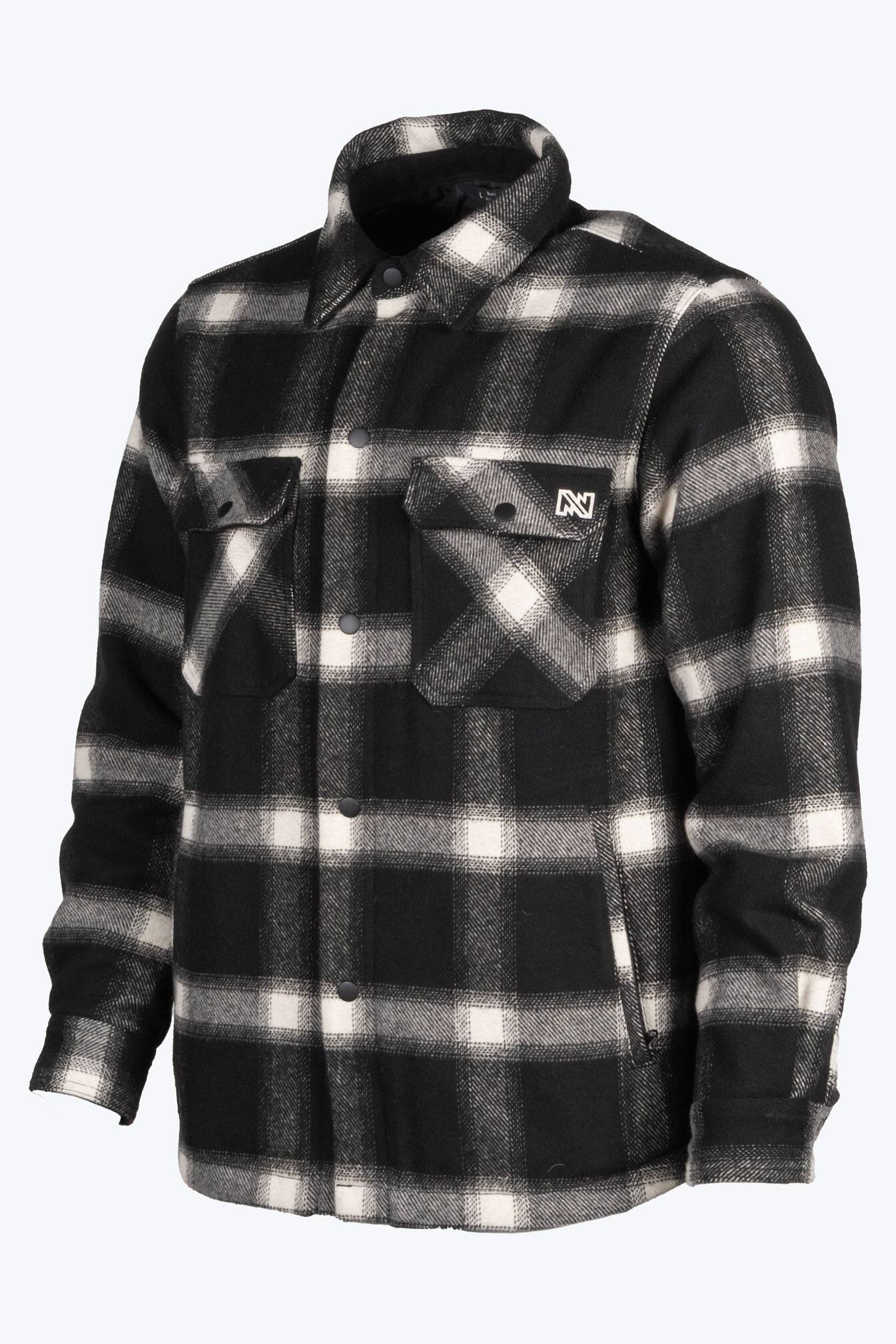 Alt View 1. Mobile Warming - Men's Kodiak Plaid Heated Jacket - Black and White.