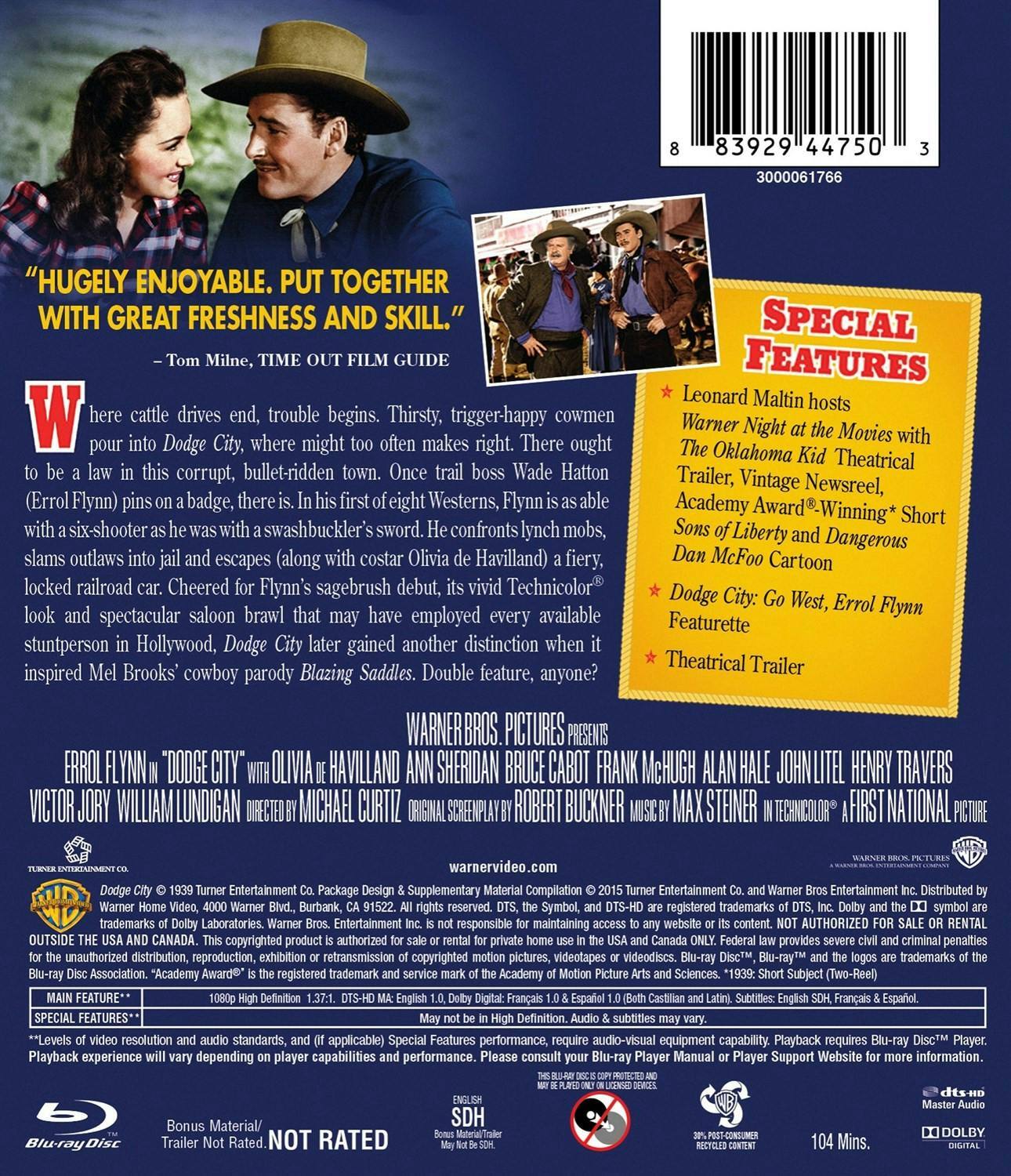 Back. Dodge City [Blu-ray].