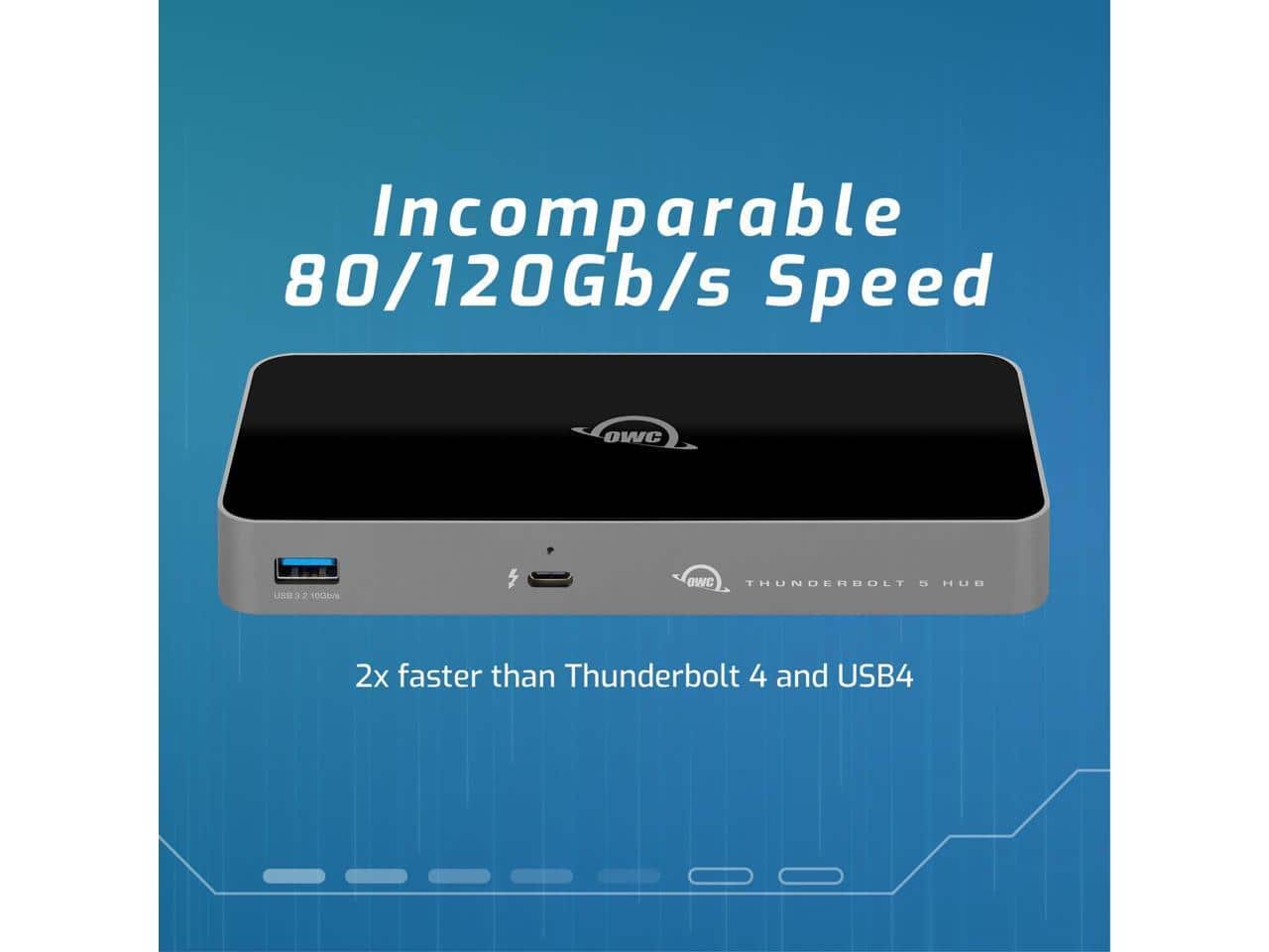 OWC Thunderbolt 5 Hub 5 Port, 80Gb/s, 140W Charge, 8K Display