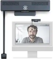 Front. iContact Camera - Pro 4K HD Webcam with Eye Contact, Noise Cancelling Mic, Plug and Play USB for Mac & PC Zoom Certified - Black.