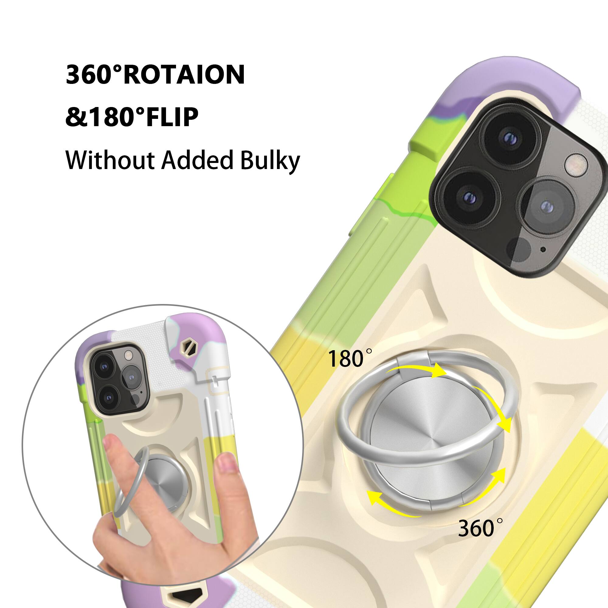 360° ROTATION & 180° FLIP  
Without Added Bulky