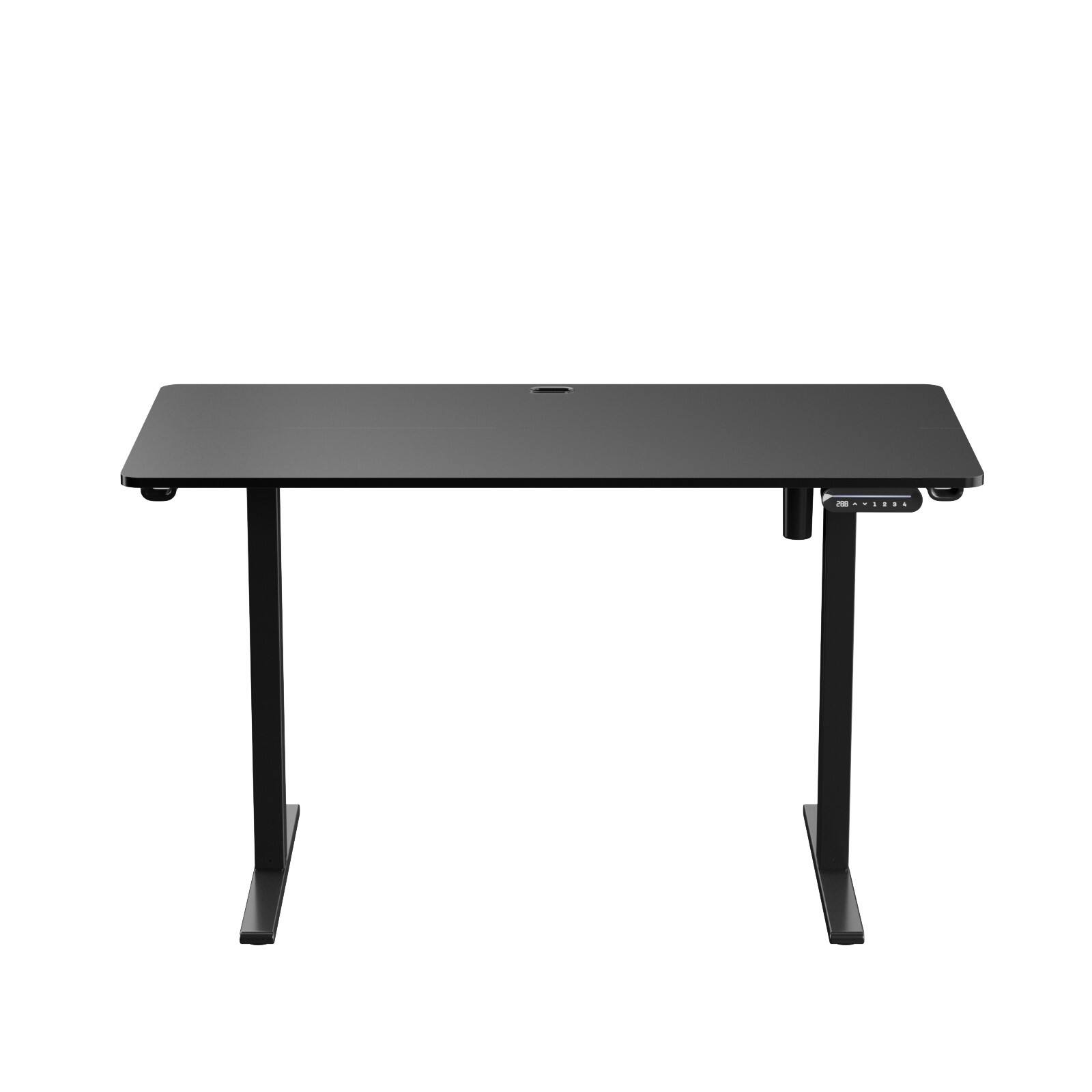 Angle. HUANUO - Extra Large Adjustable Standing Desk - 63″ x 28″ - Black.