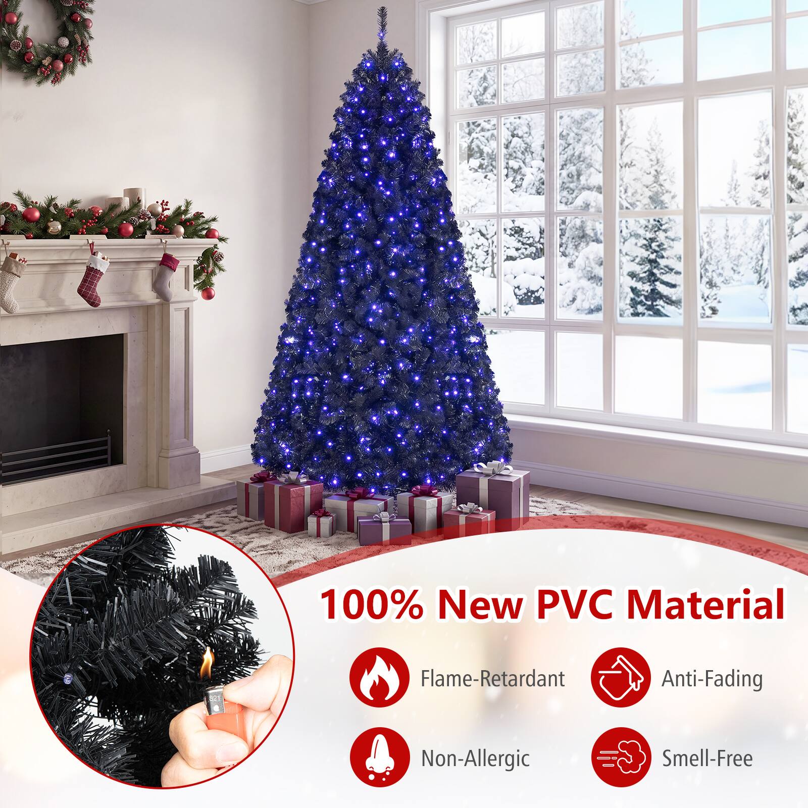 100% New PVC Material  
Flame-Retardant  
Anti-Fading  
Non-Allergic  
Smell-Free
