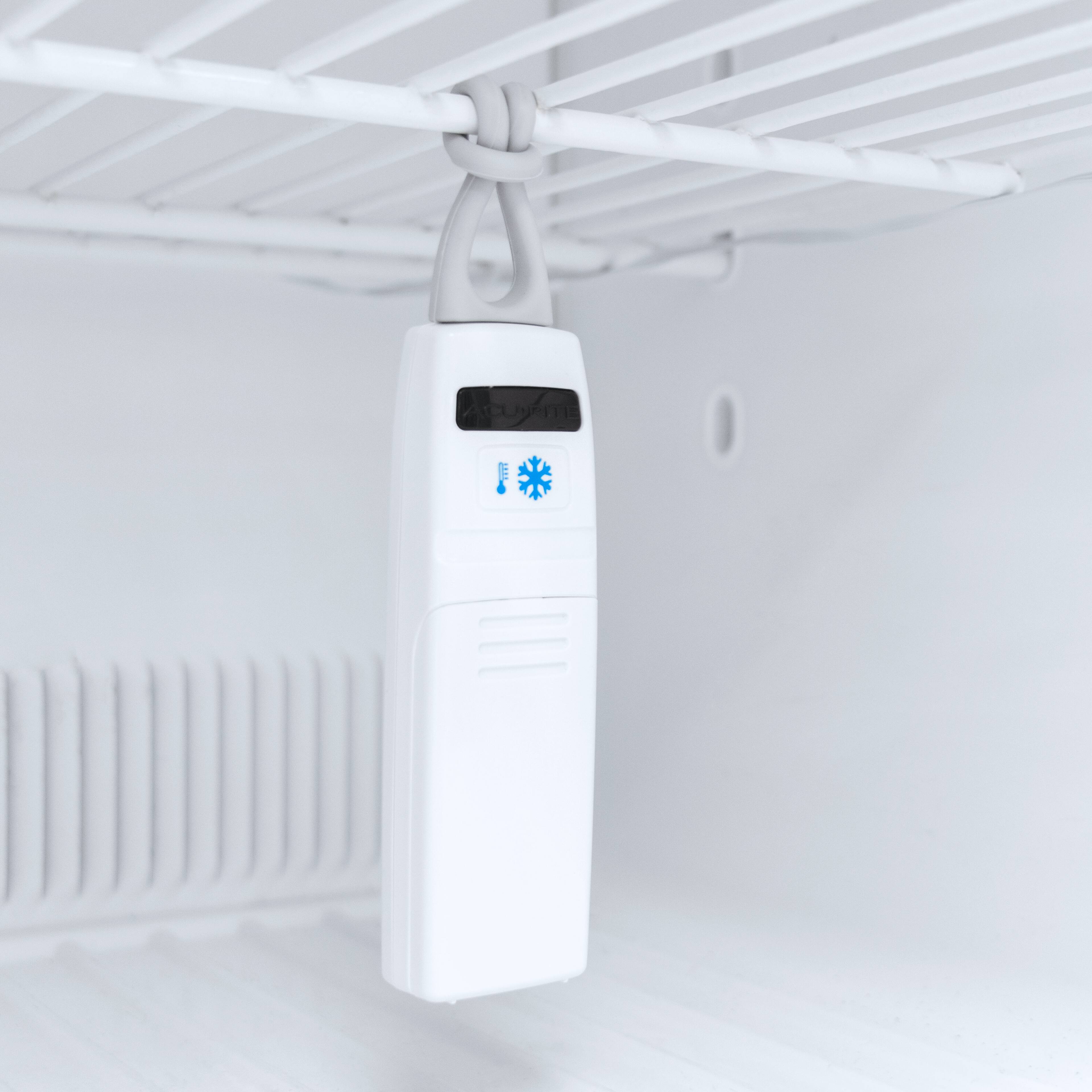 Alt View 1. AcuRite - Digital Fridge and Freezer Thermometer with Wireless Sensors - White.