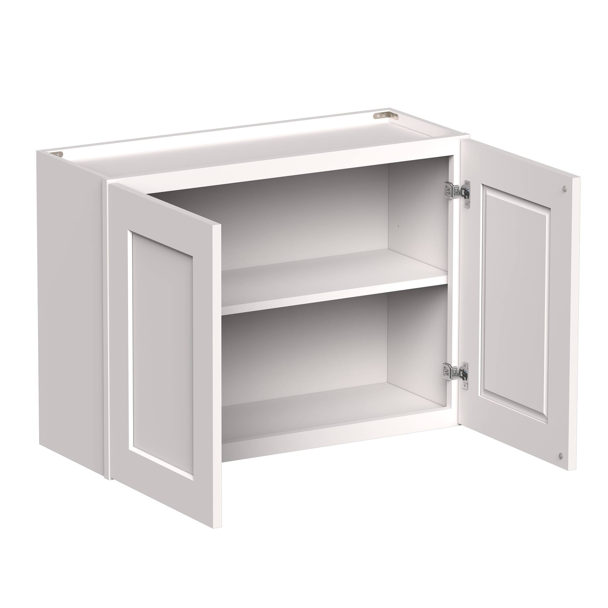 Angle. Boyel Living - 33-in W x 24-in H x 12-in D Shaker RTA Kitchen Wall Cabinet with Soft-Close - White Shaker.