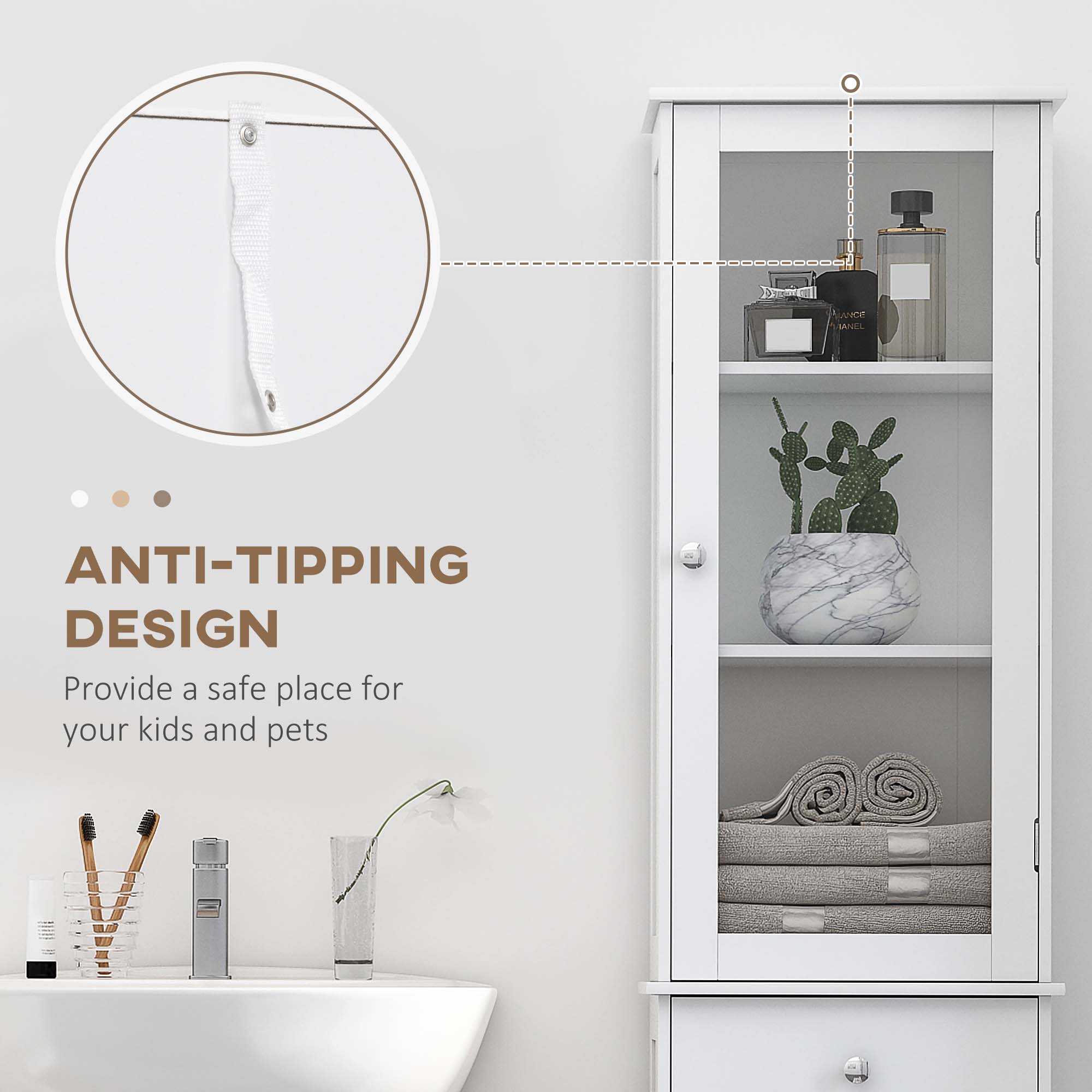 ANTI-TIPPING DESIGN
Provide a safe place for your kids and pets