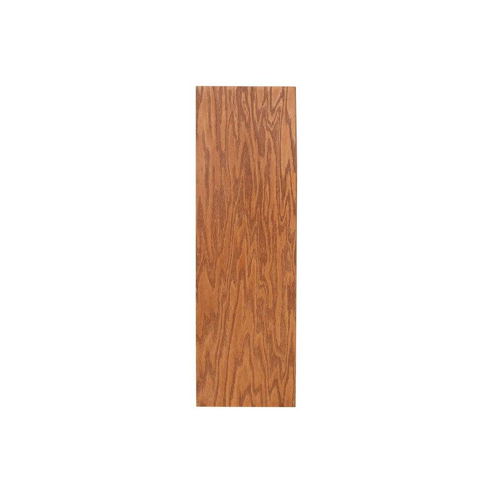 Back. Concepts in Wood - Double Wide Bookcase 6 Shelves Dry Oak Finish - Brown.