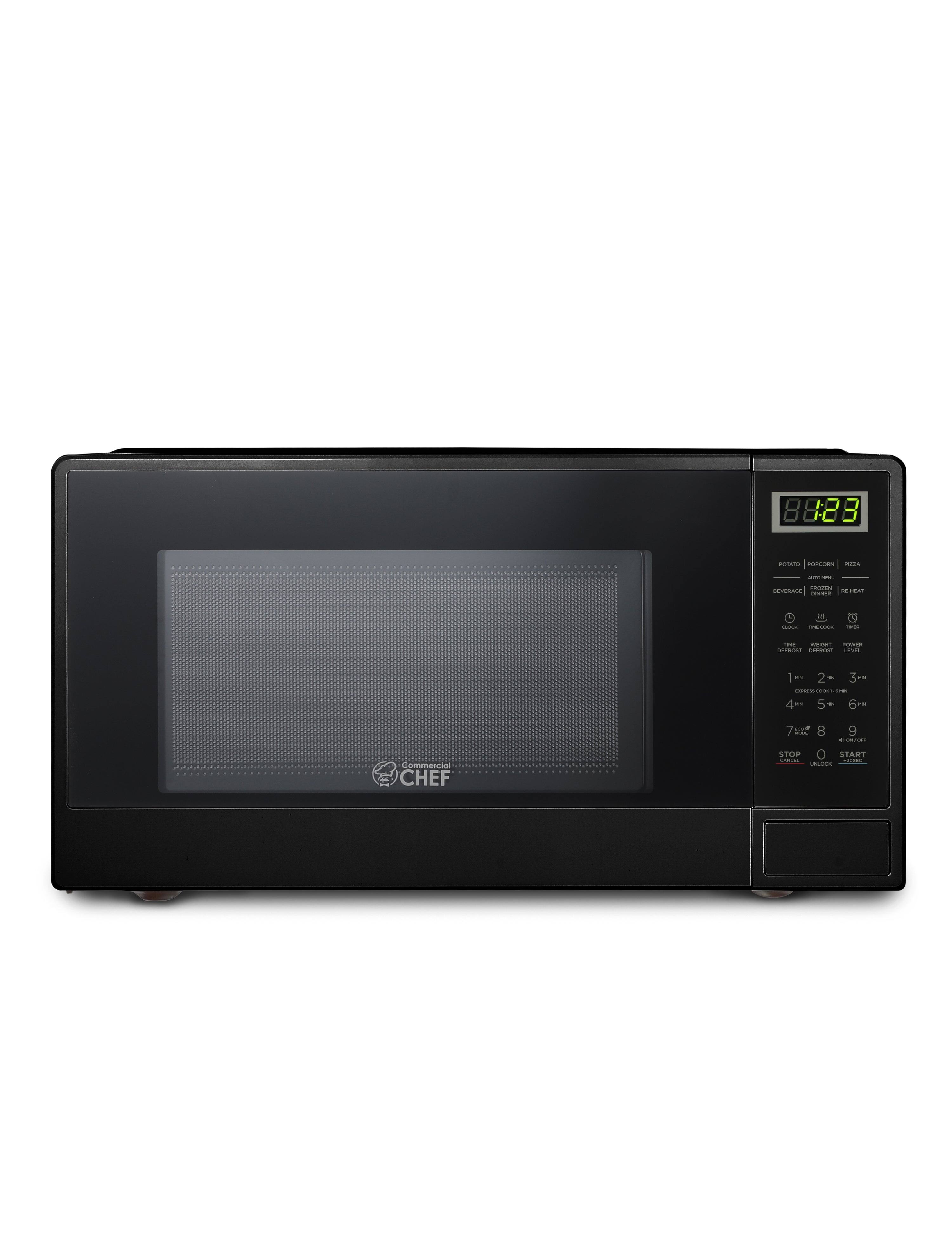 Commercial Chef - Countertop Microwave 1.1 Cu. Ft. with 10 Power Levels - Black