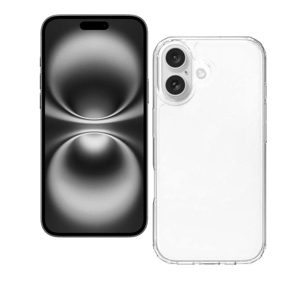 Qixxronics Transparent Case for iPhone 16 Shockproof Phone Case