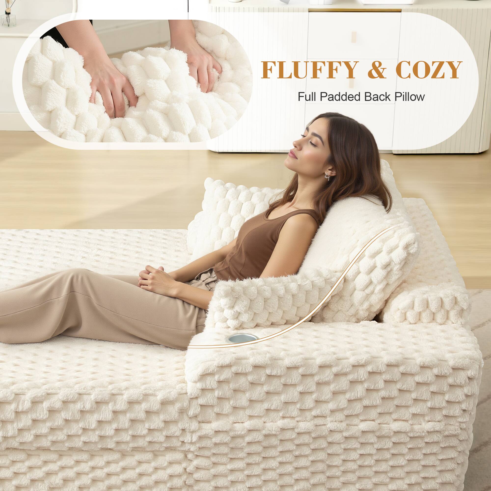 FLUFFY & COZY  
Full Padded Back Pillow