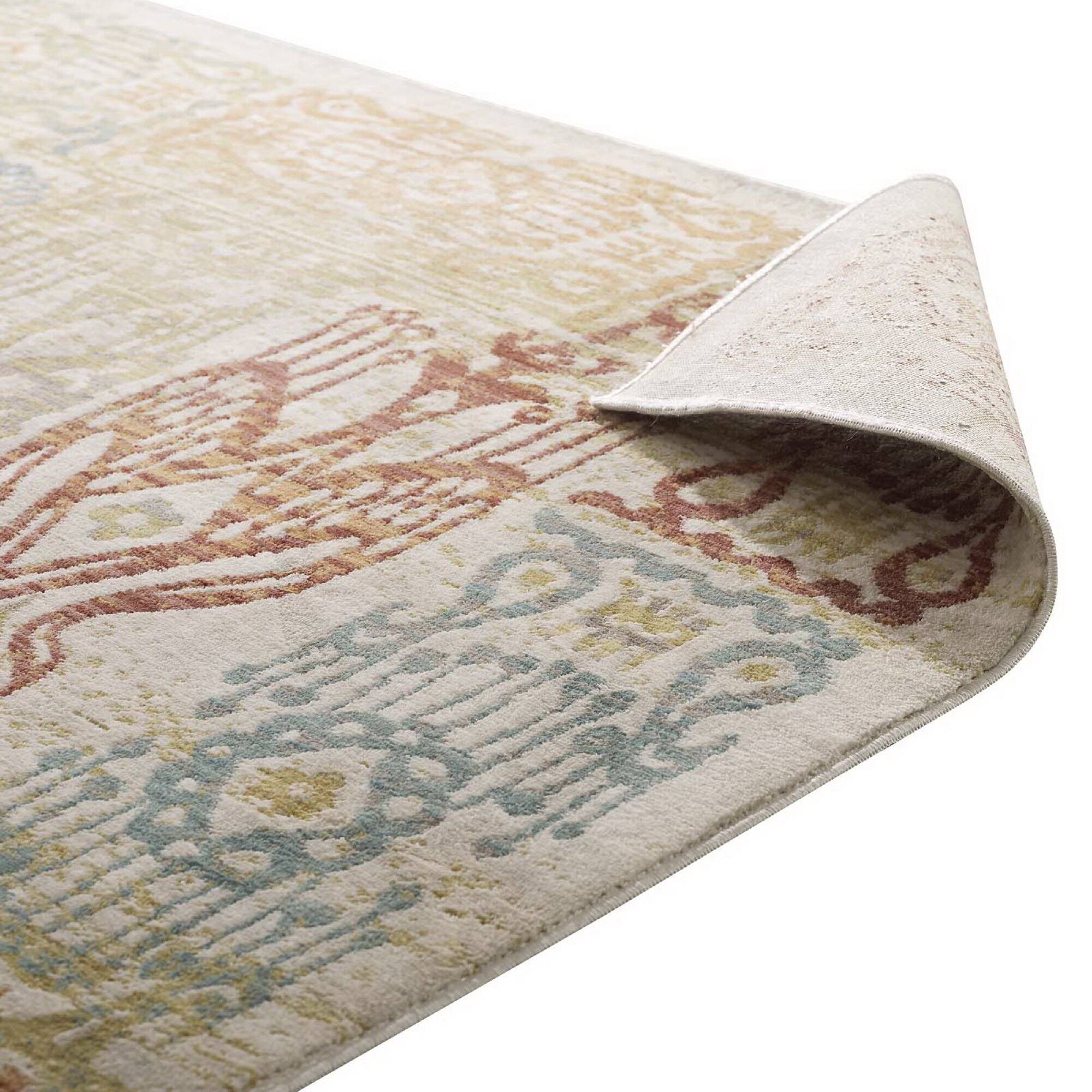 Alt View 3. Modway - Solimar Distressed Southwestern Aztec Area Rug - Multicolored.