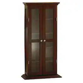 FurniFact - Media Storage Cabinet - Walnut