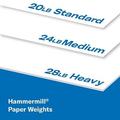20LB Standard  
24LB Medium  
28LB Heavy  

Hammermill® Paper Weights