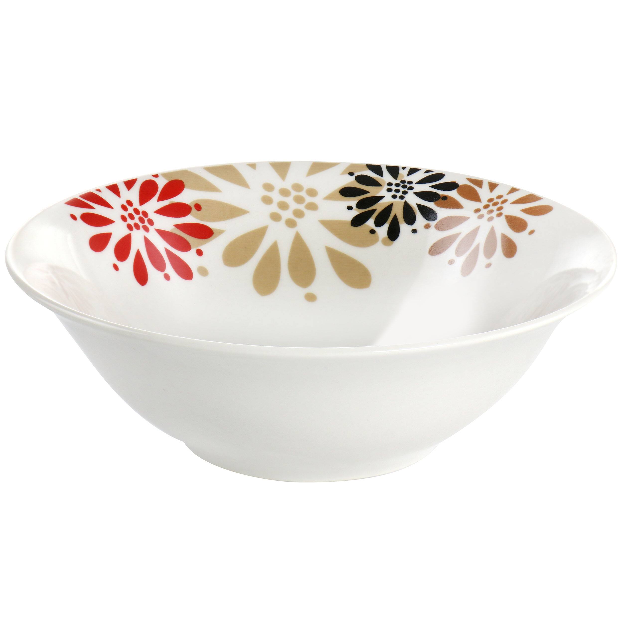 Alt View 2. Gibson - Gibson Everyday Osaka Blossom Fine Ceramic 12 Piece Dinnerware Combo Set - White with floral accents.