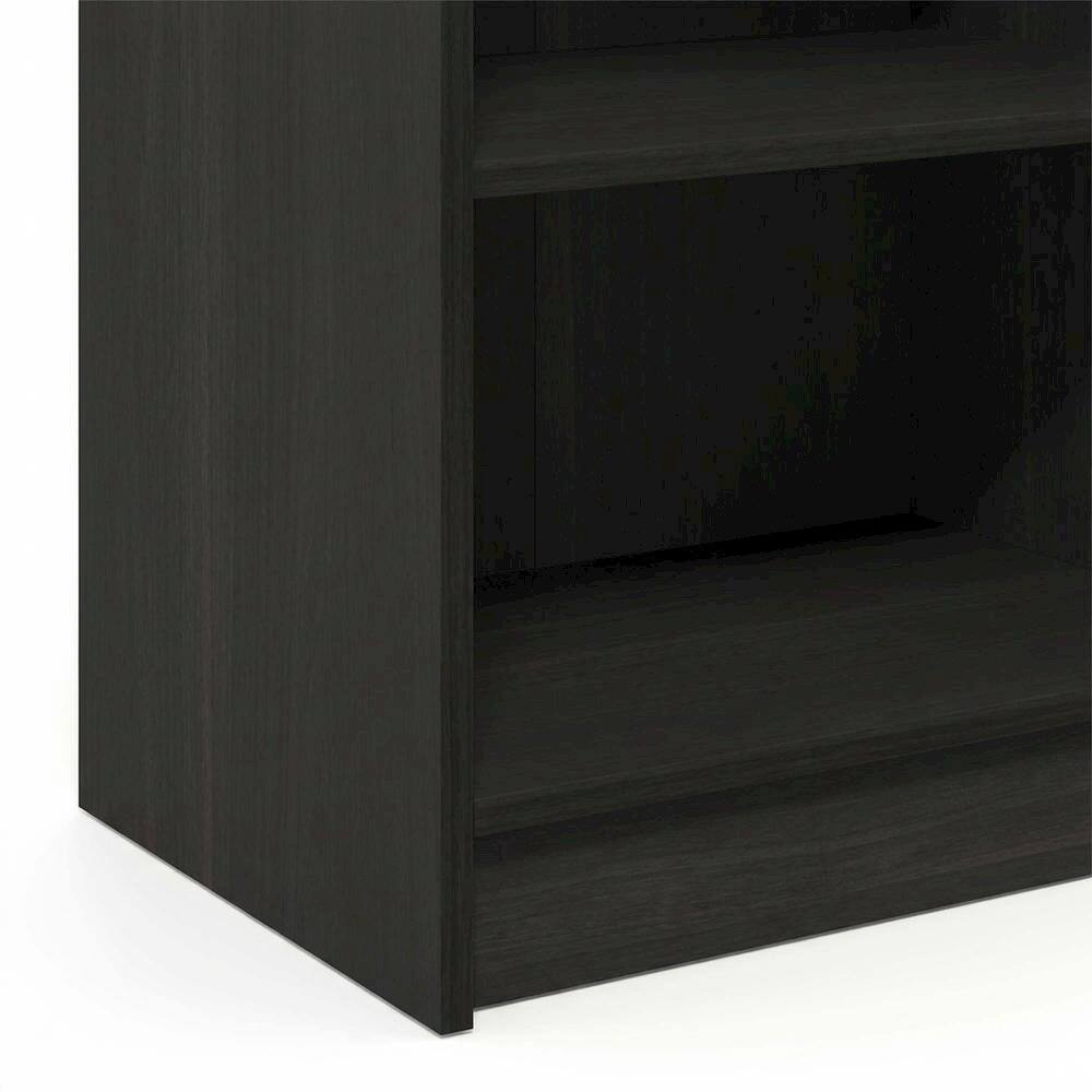 Alt View 2. FurniFact - Wooden bookcase with open shelving and sturdy construction - Espresso.