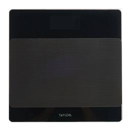 Taylor Precision Products - Digital Glass Nonslip-Platform Bathroom Scale 400-Lb Capacity - Black