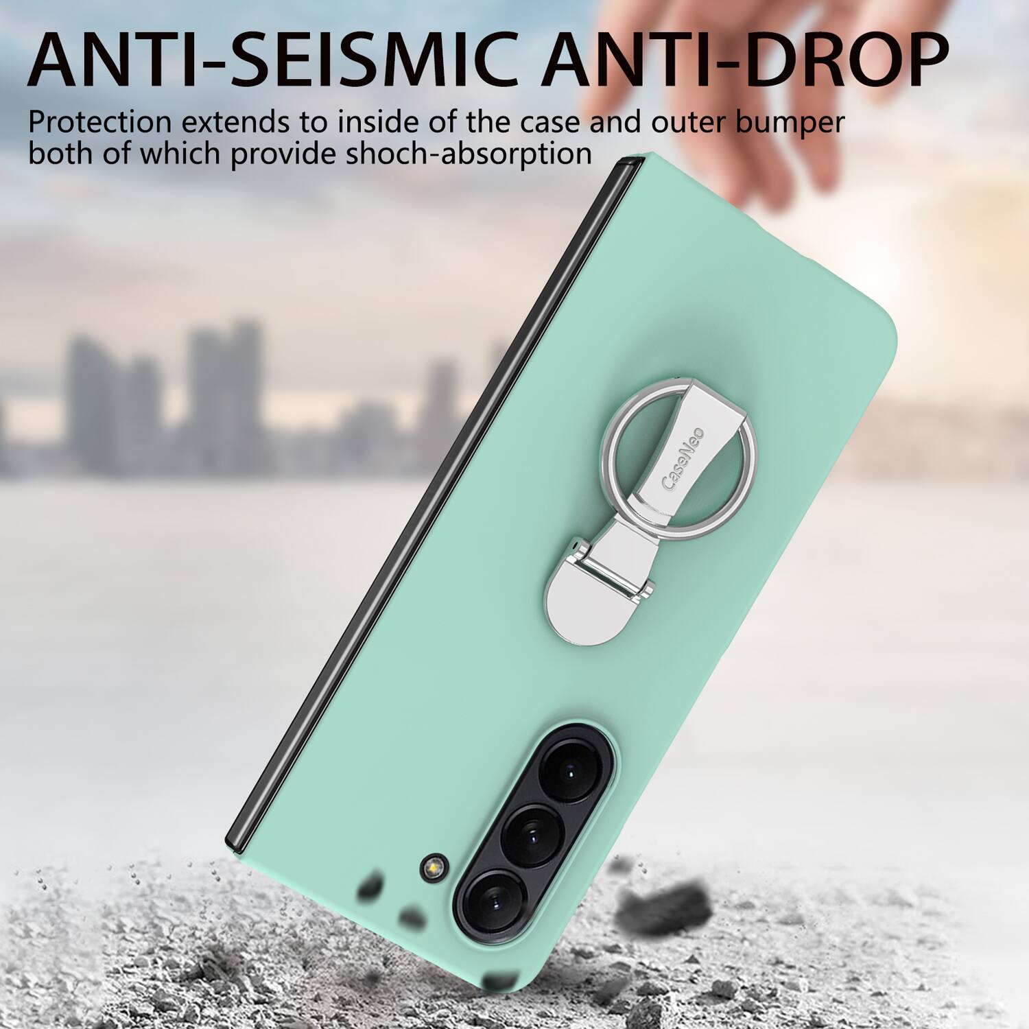 ANTI-SEISMIC ANTI-DROP  
Protection extends to inside of the case and outer bumper both of which provide shock-absorption  
80 CaseNeo