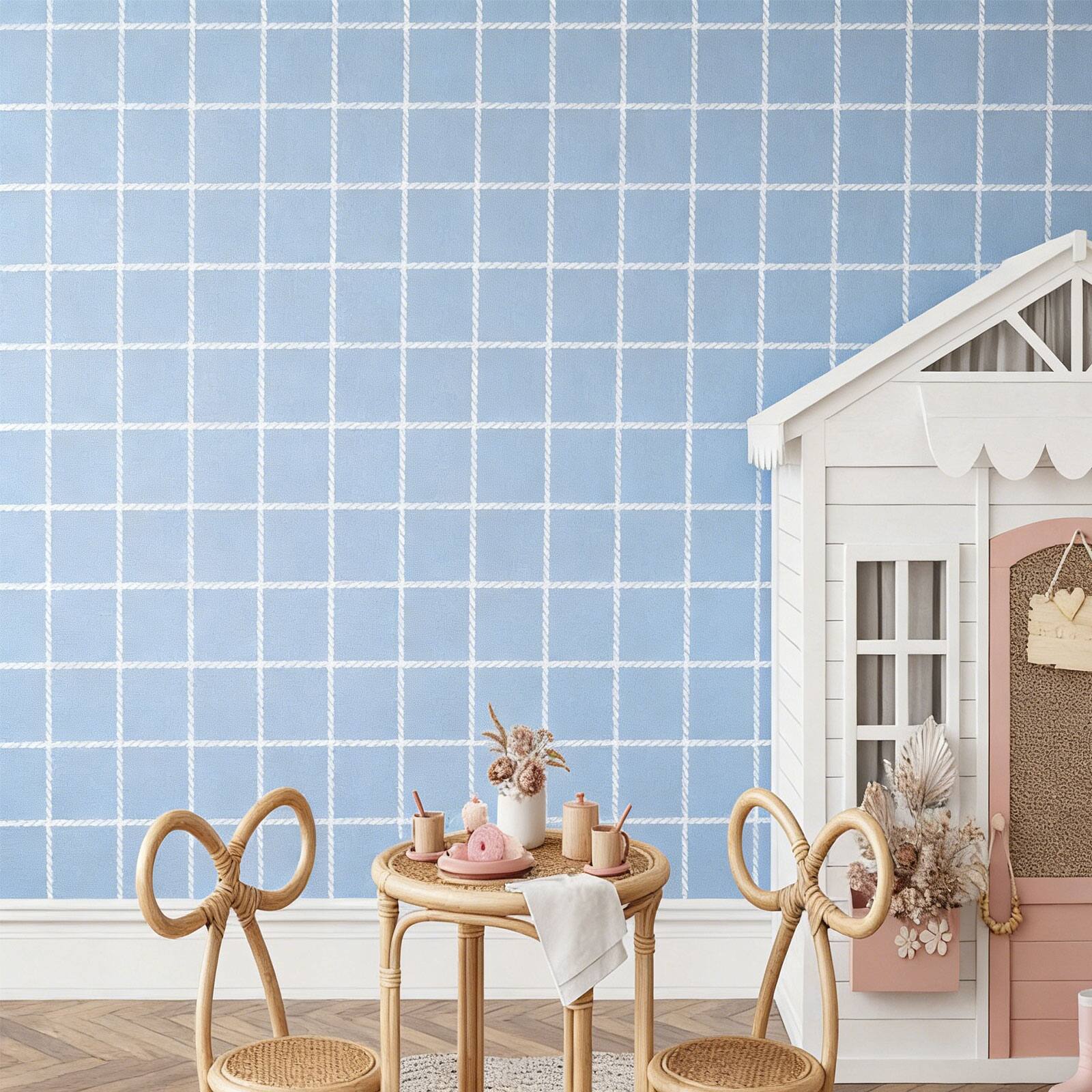 Alt View 5. Unique Bargains - Plaid Wallpaper 23.6x197" Checkered Gingham Self-Adhesive Vinyl Waterproof for Bedroom, Living Room, Kitchen - Gray.