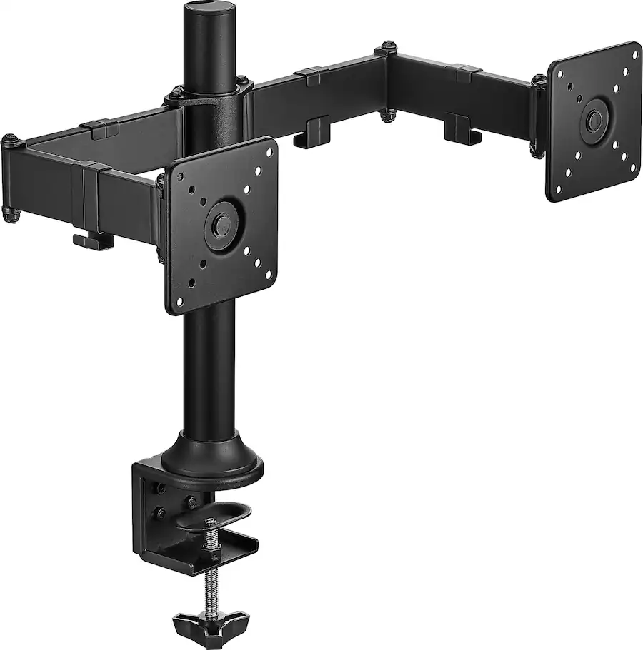Insignia™ Dual Screen Desktop Mount for Monitors up to 32” Wide Black ...