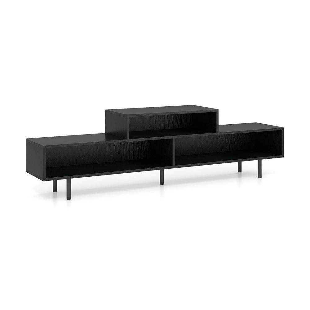 Alt View 4. Kadyn - 3-Cube Open Storage TV Stand for Screens Up to 70 Inches, Black - Black.