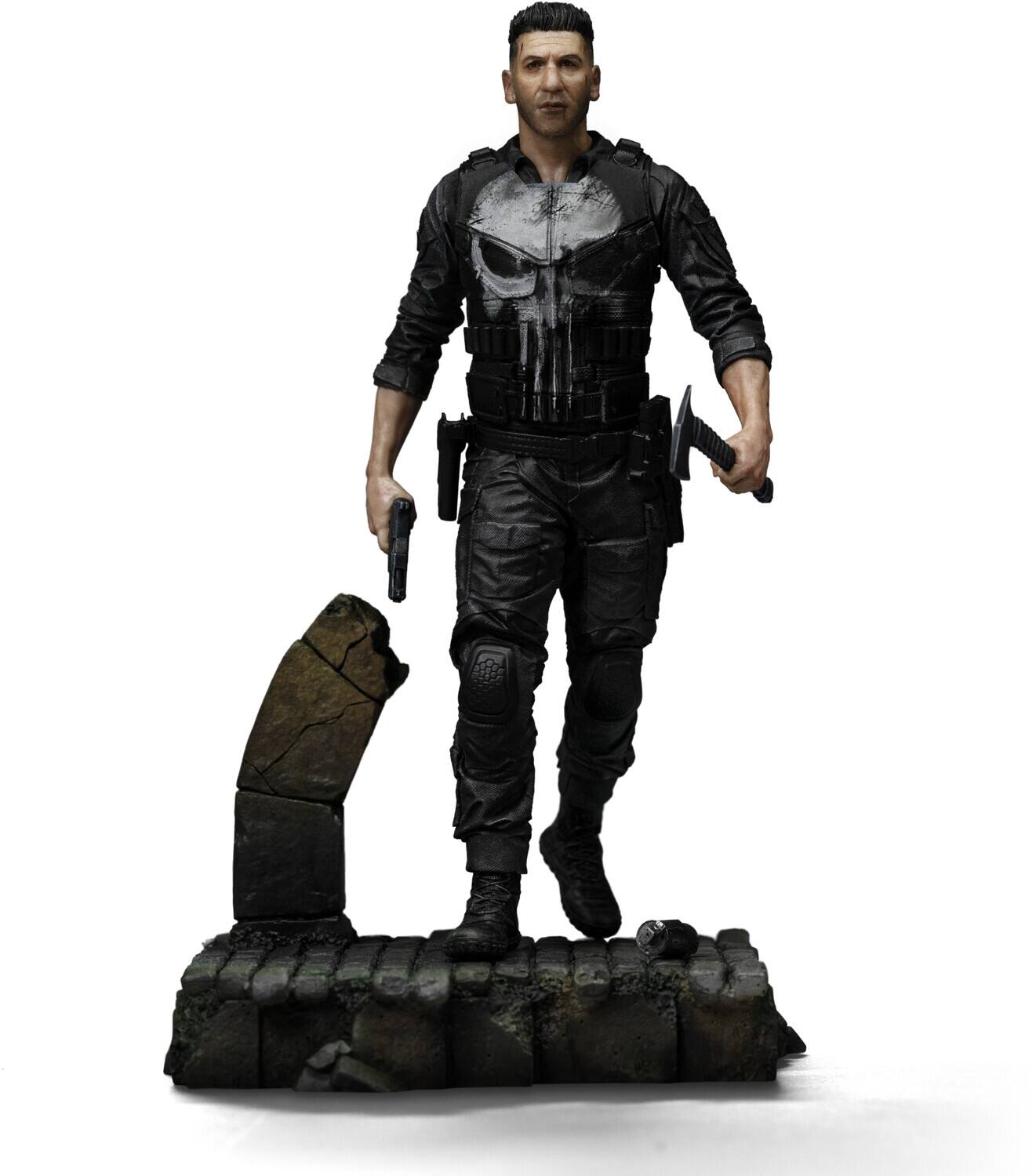 Front. Iron Studios - Daredevil: Born Again - Art Scale 1/10 - Punisher Statue   - COLLECTIBLES - Multicolor.
