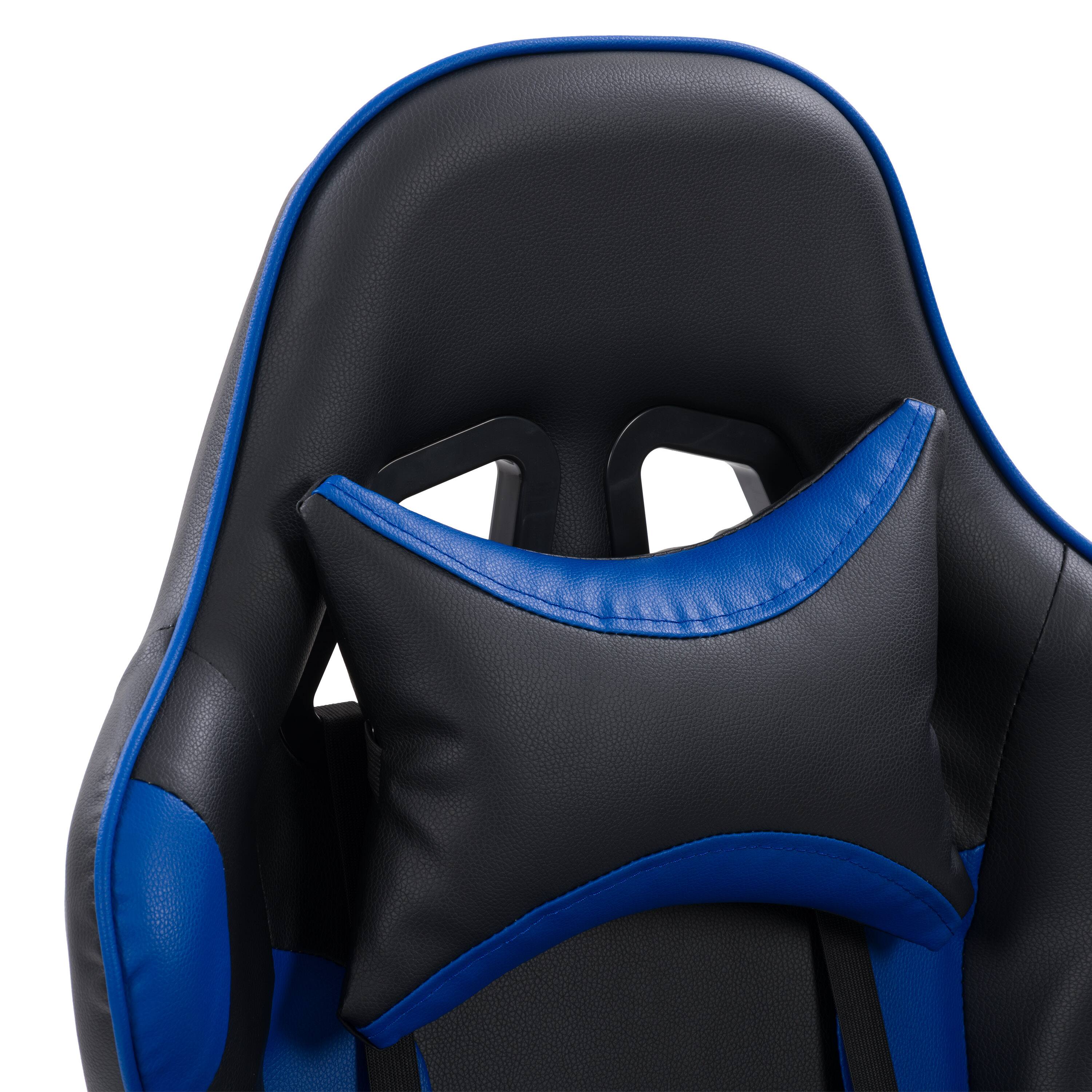 Alt View 16. CorLiving - Ravagers Gaming Chair - Black and Blue.