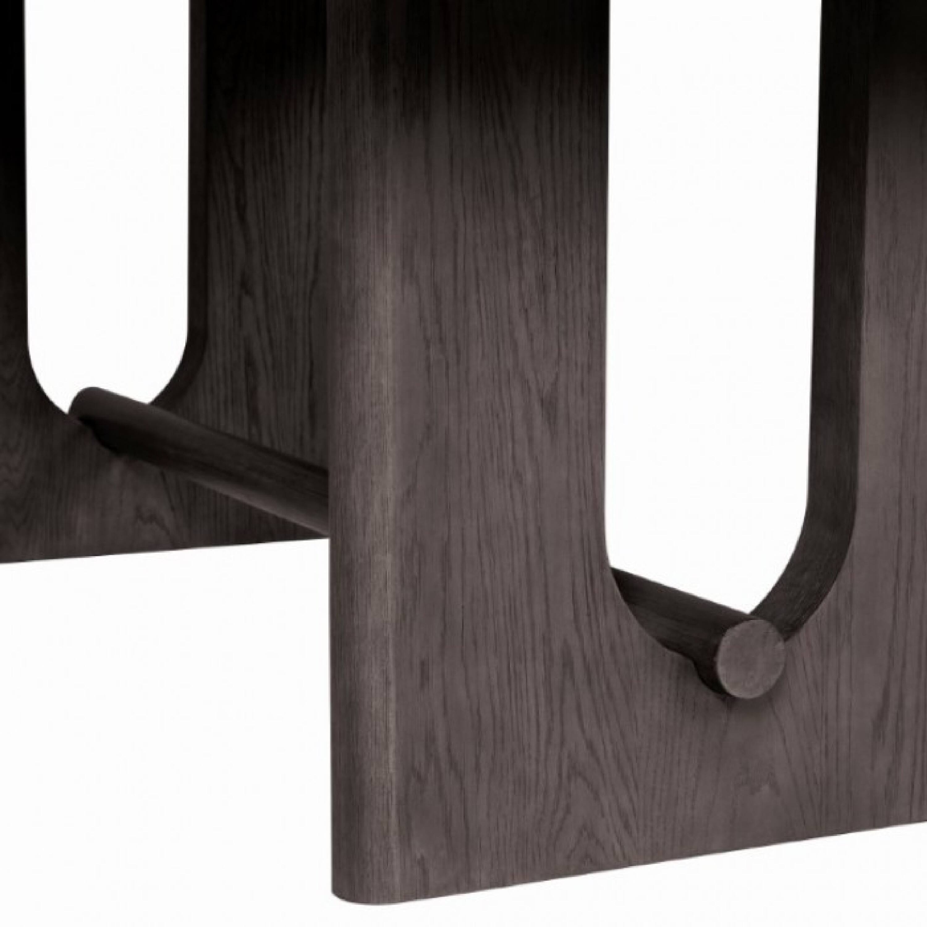 Alt View 3. Manhattan Lane - Zoko Dining Table, Pedestal Base, Dark Ash Gray, Solid Wood 83 Inch - Ash Gray.