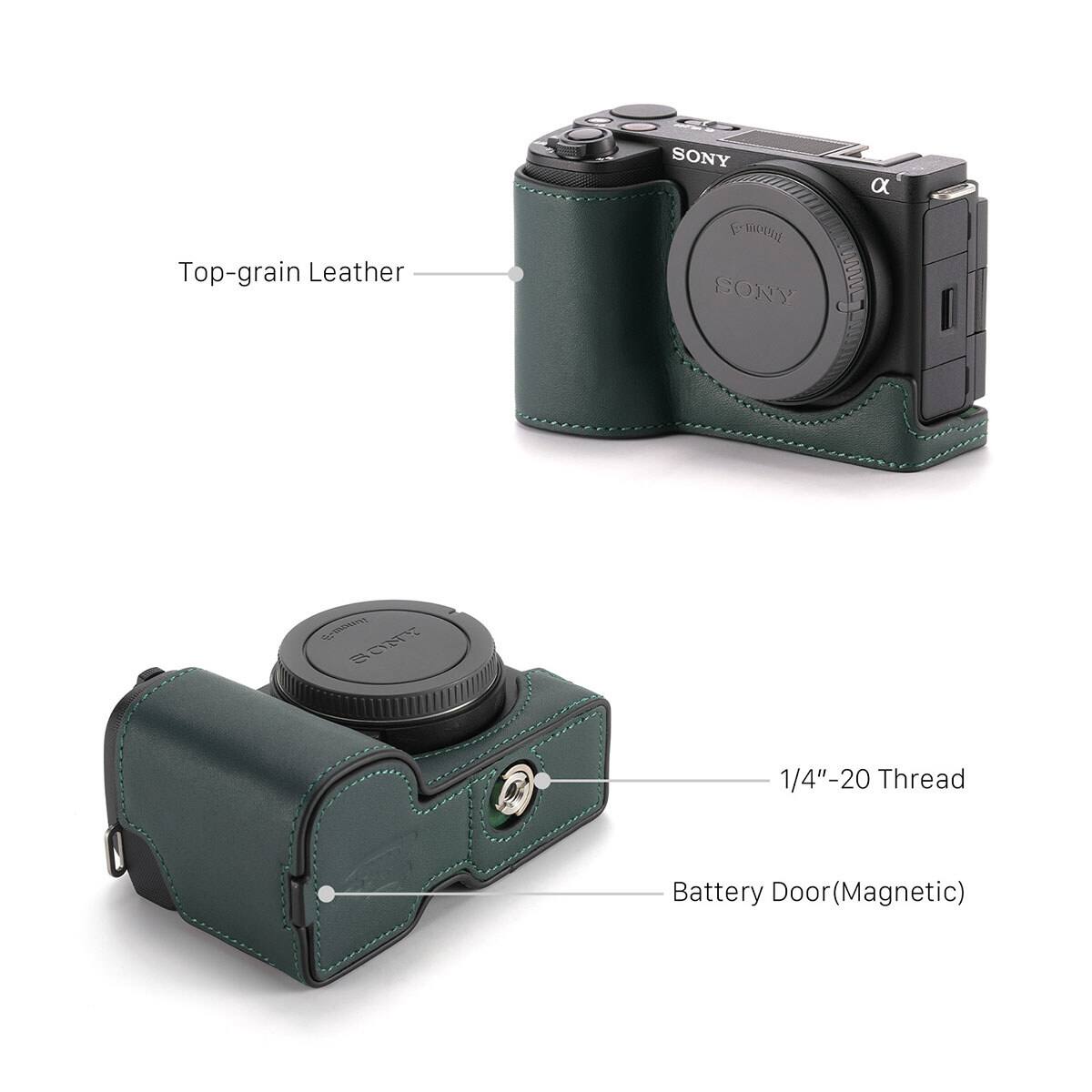 Top-grain Leather SONY E-mount SONY α Gresint BOaY 1/4"-20 Thread Battery Door (Magnetic)