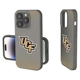 Keyscaper - NCAA - UCF Knights Linen Logo iPhone Soft Touch Case - 15 - Gray