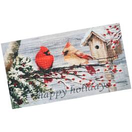 Sunnydaze - Indoor Entrance Doormat - 17.5 in x 29 in - Cardinal Red