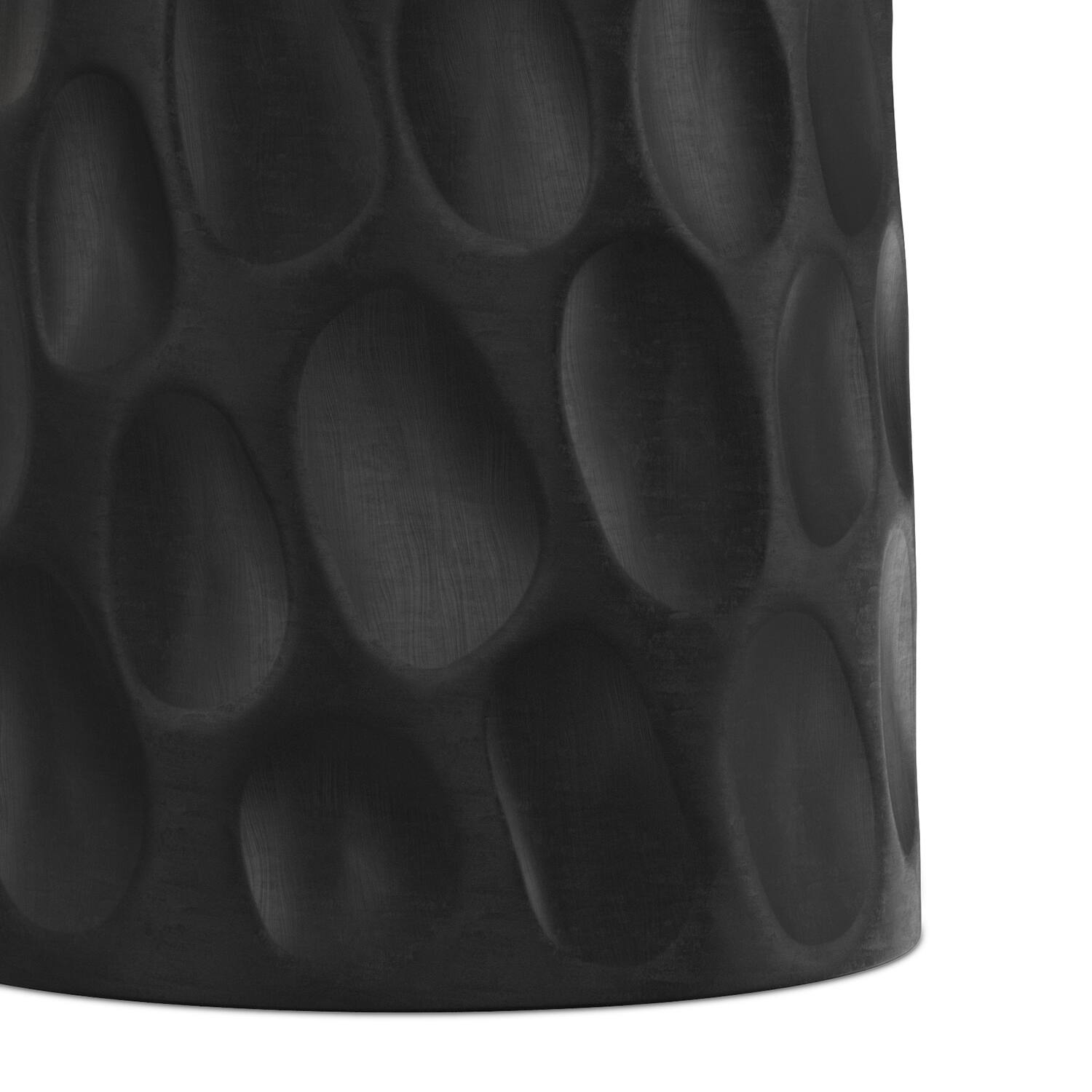 Alt View 7. Simpli Home - Boyd 13 inch Wide Solid Mango Contemporary V-Chisel Accent Table in Black, Assembled - Black.