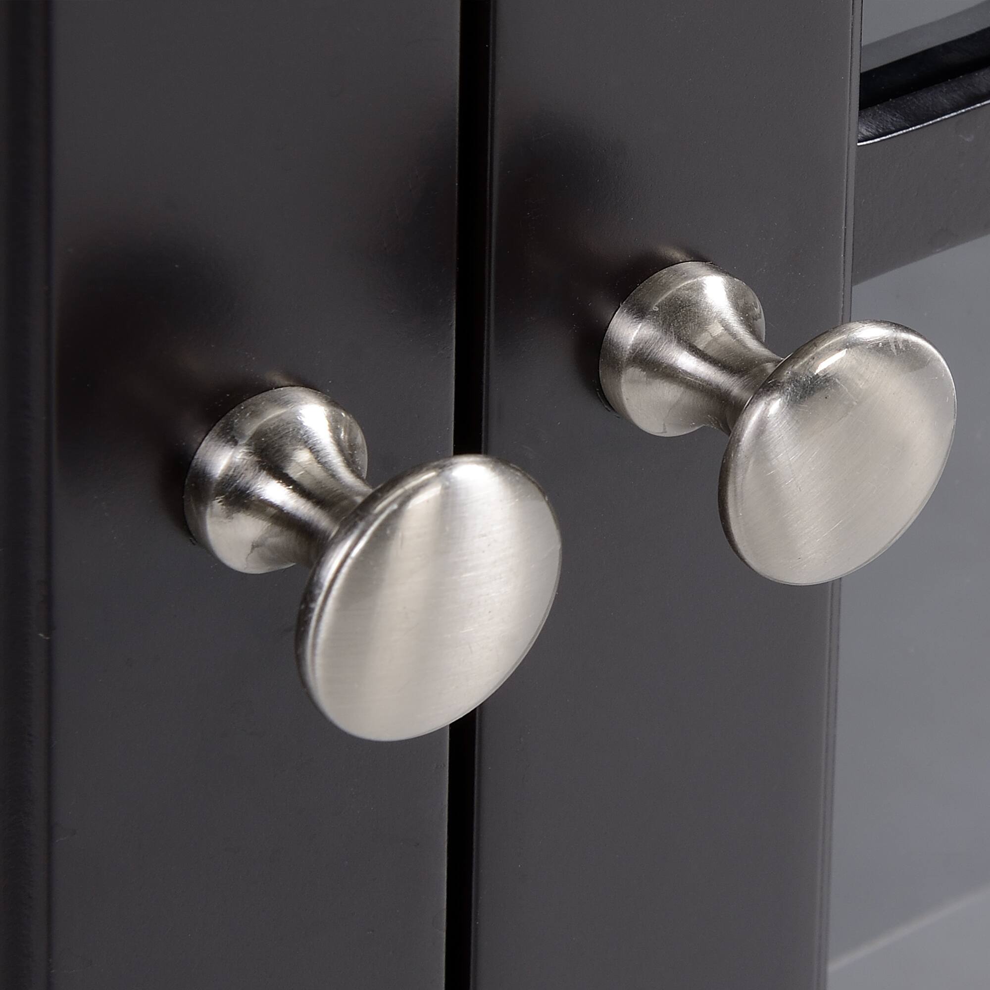 Alt View 5. Homcom - Sideboard Buffet Cabinet, Kitchen Storage Cabinet, Glass Door Accent Cabinet with Adjustable Shelves - Coffee.