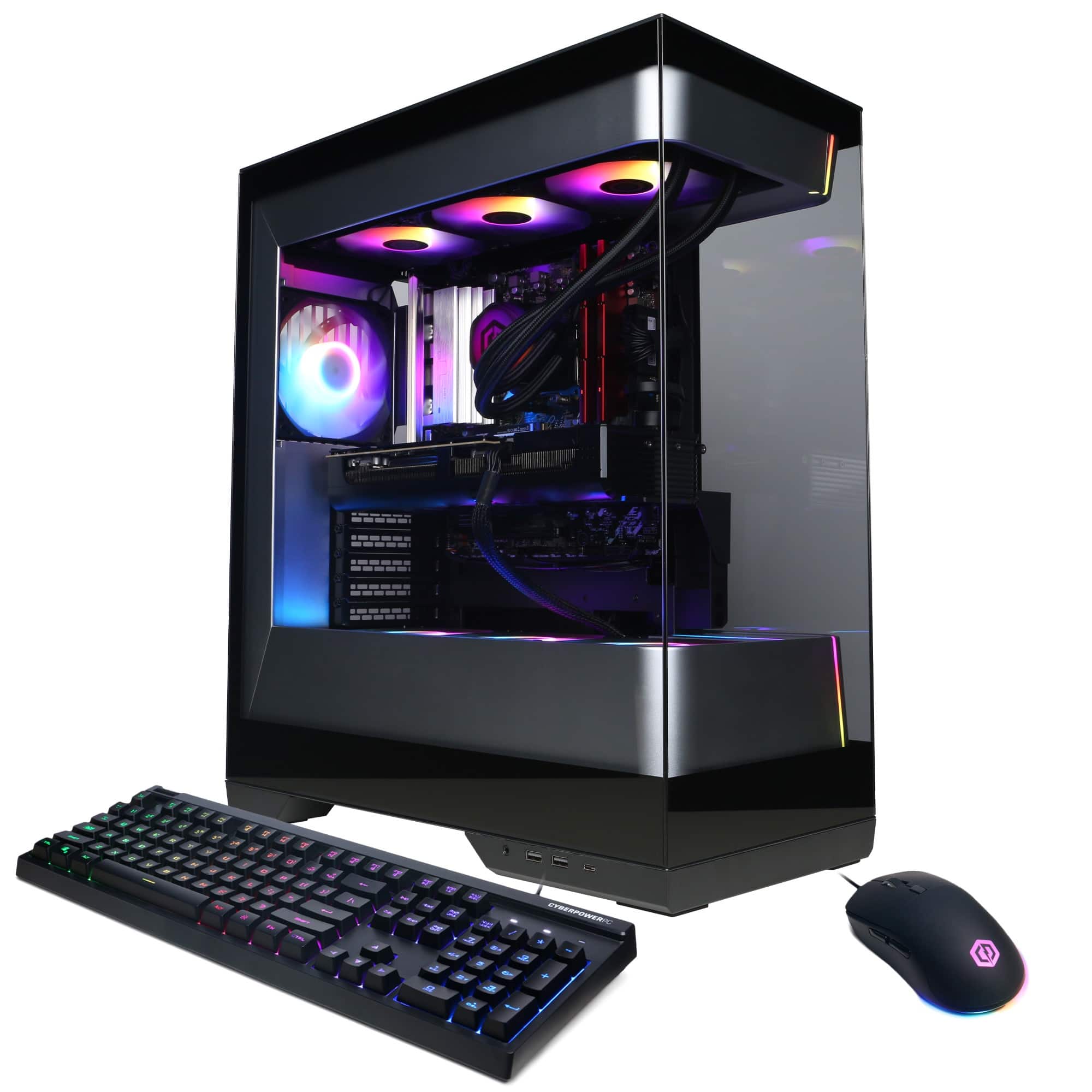 CyberPowerPC - Gaming Desktop - AMD Ryzen 7 9850X3D - NVIDIA GeForce RTX 5080 16GB - 32GB DDR5 - 2TB PCIe 4.0 SSD - Black