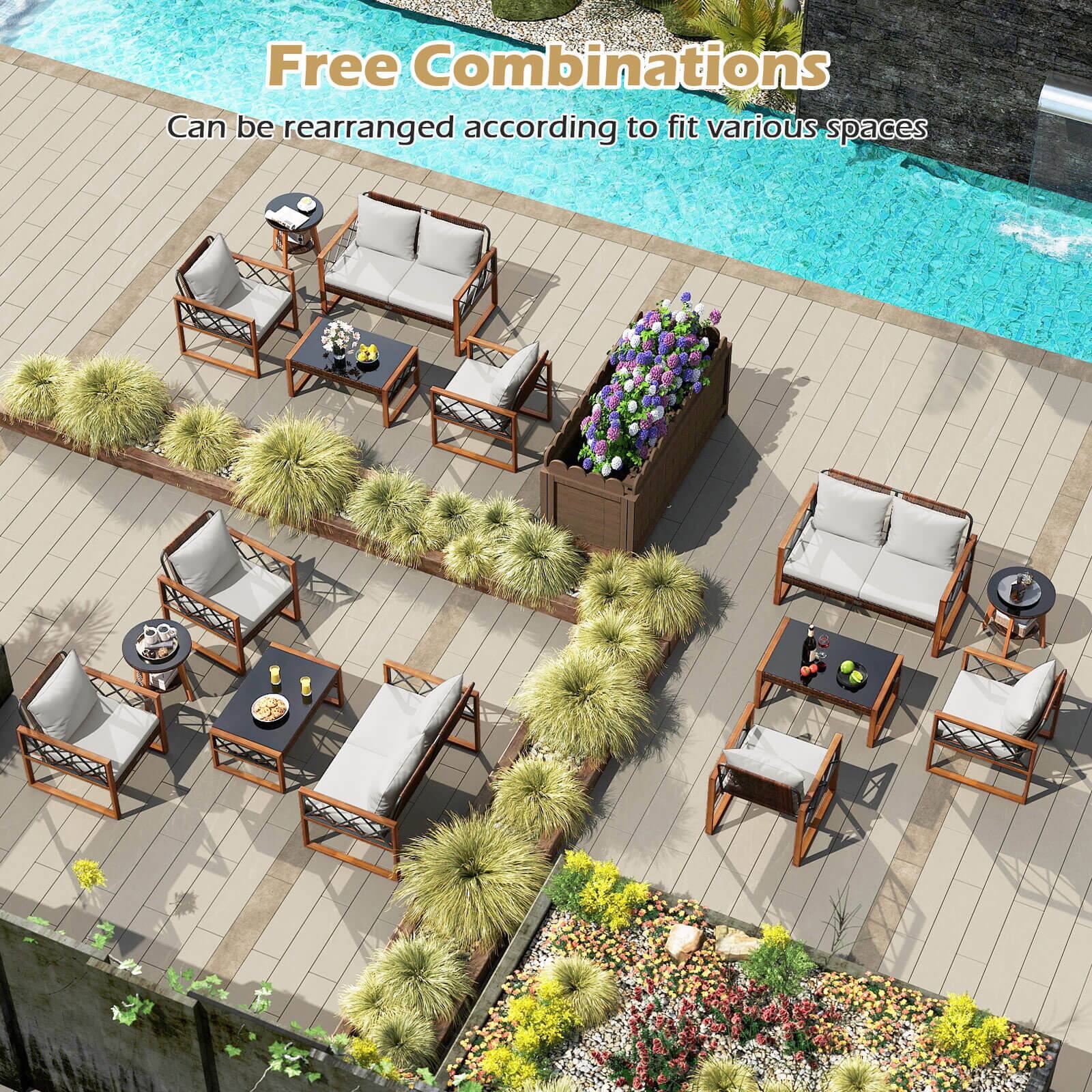 Free Combinations  
Can be rearranged according to fit various spaces