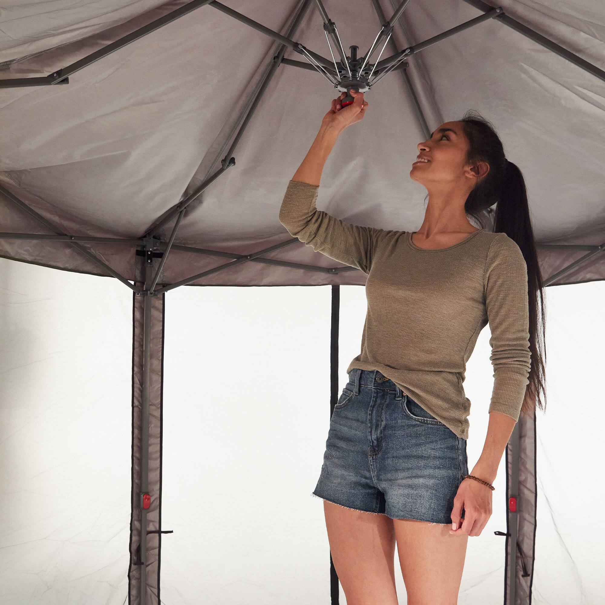 Alt View 7. Coleman - Coleman Back Home 10.5 x 9 Ft Screen House Instant Setup Canopy Tent, Blackberry - Blackberry.