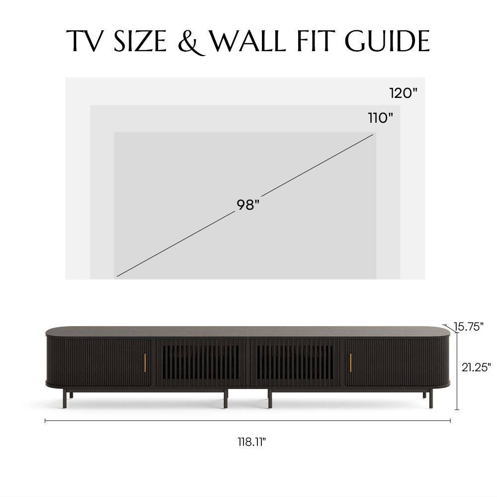 TV SIZE & WALL FIT GUIDE

120"  
110"  
98"  

118.11"  
15.75"  
21.25"