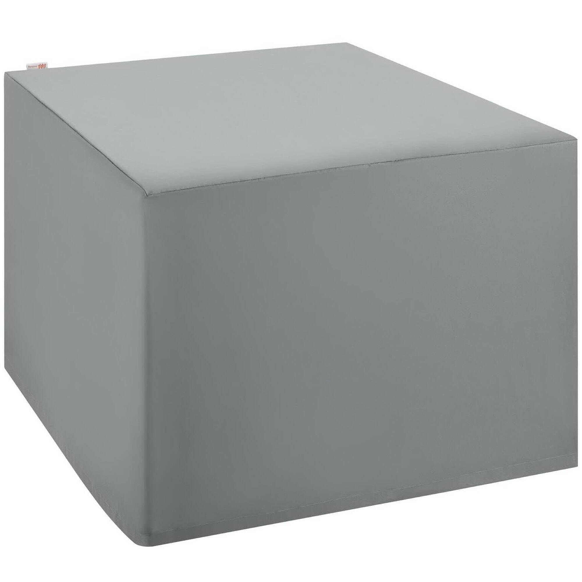 Angle. Modway - Immerse Convene / Sojourn / Summon Ottoman and Side Table Outdoor Patio Furniture Cover by Modway - Gray.