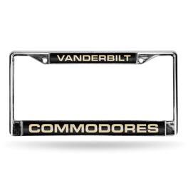 Rico Industries - Vanderbilt Commodores Chrome Metal Laser Cut License Plate Frame - Multi