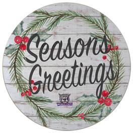 Jardine - Weber State Wildcats 20'' x 20'' Season's Greetings Circle - White