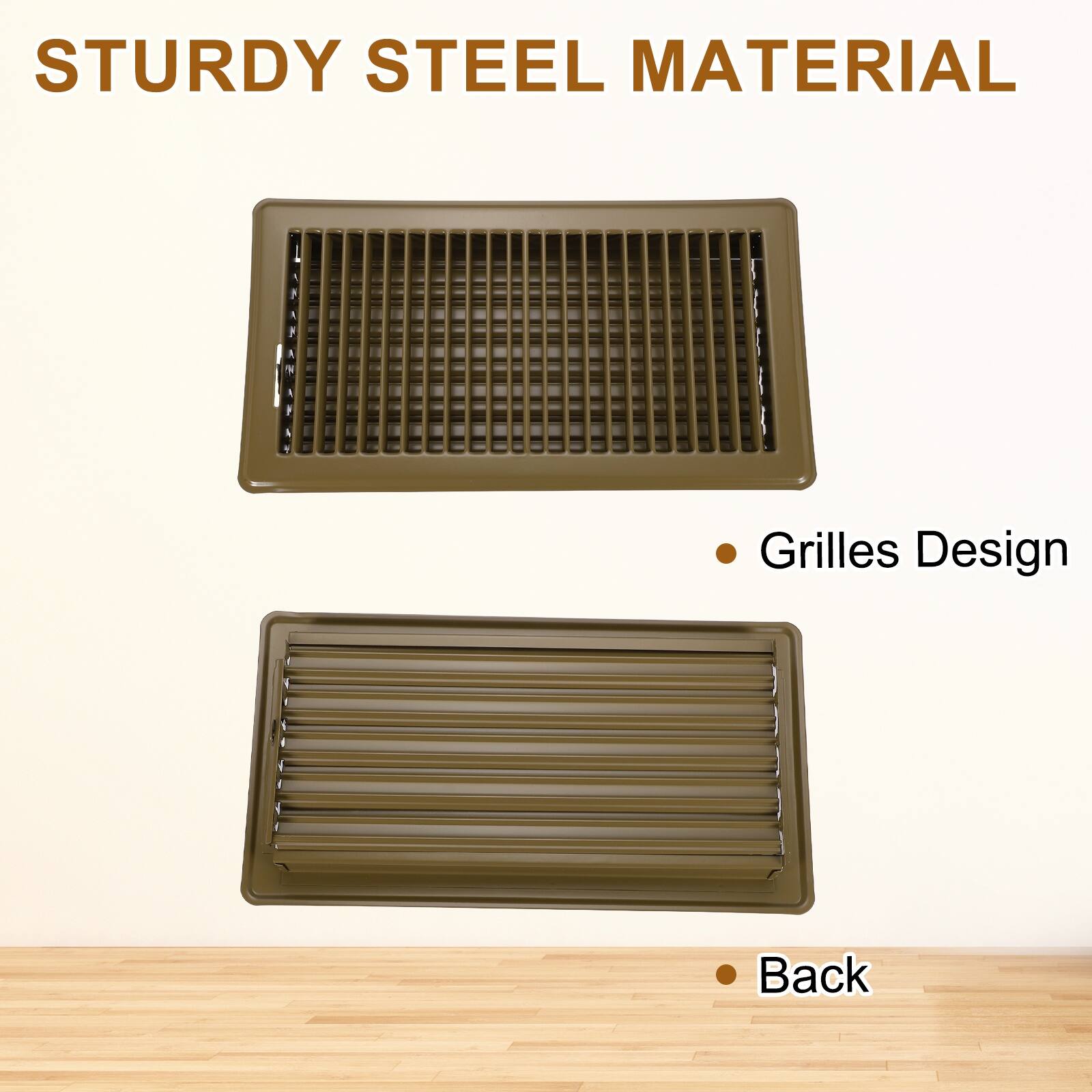STURDY STEEL MATERIAL

- Grilles Design
- Back