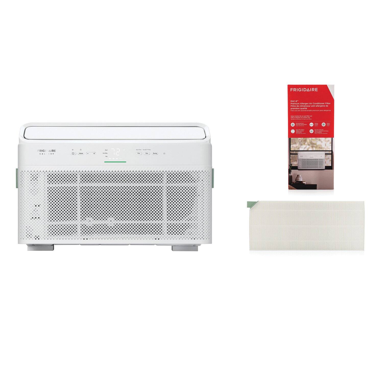 FRIGIDAIRE

FRIGIDAIRE
FAC-100
Premium Allergen Air Conditioner Filter

- 3-in-1 filter: captures dust, pollen, and pet dander
- Easy to install and replace
- Fits most window air conditioners
- Reduces odors and allergens
- Energy Star certified

FRIGIDAIRE
