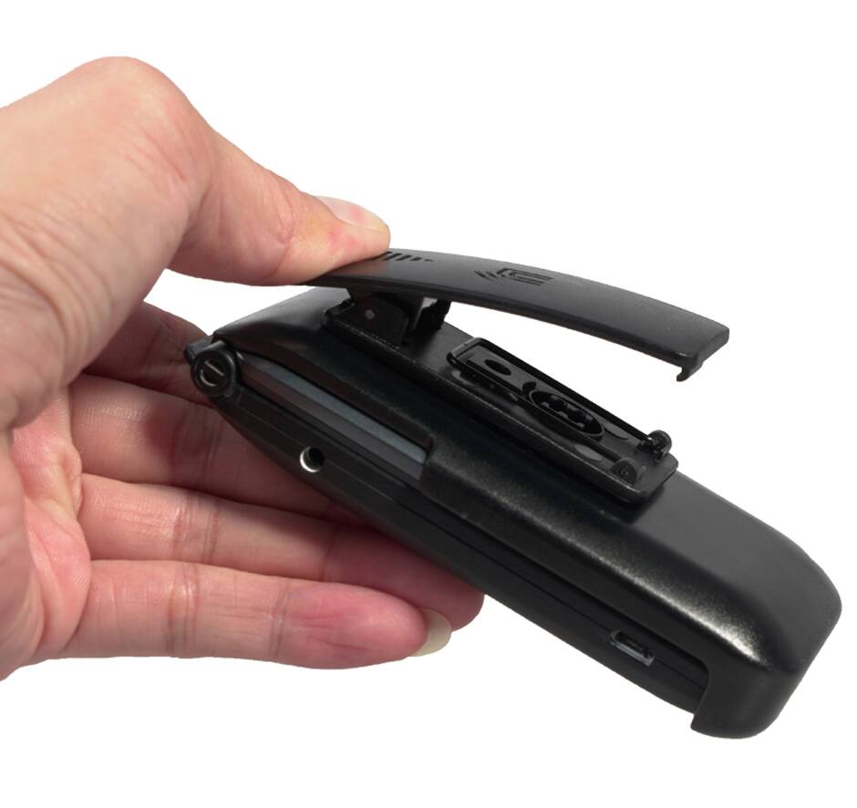 Alt View 4. Nakedcellphone - Holster Case for Alcatel Go Flip V Phone (2019) - Ratchet Belt Clip - Black.