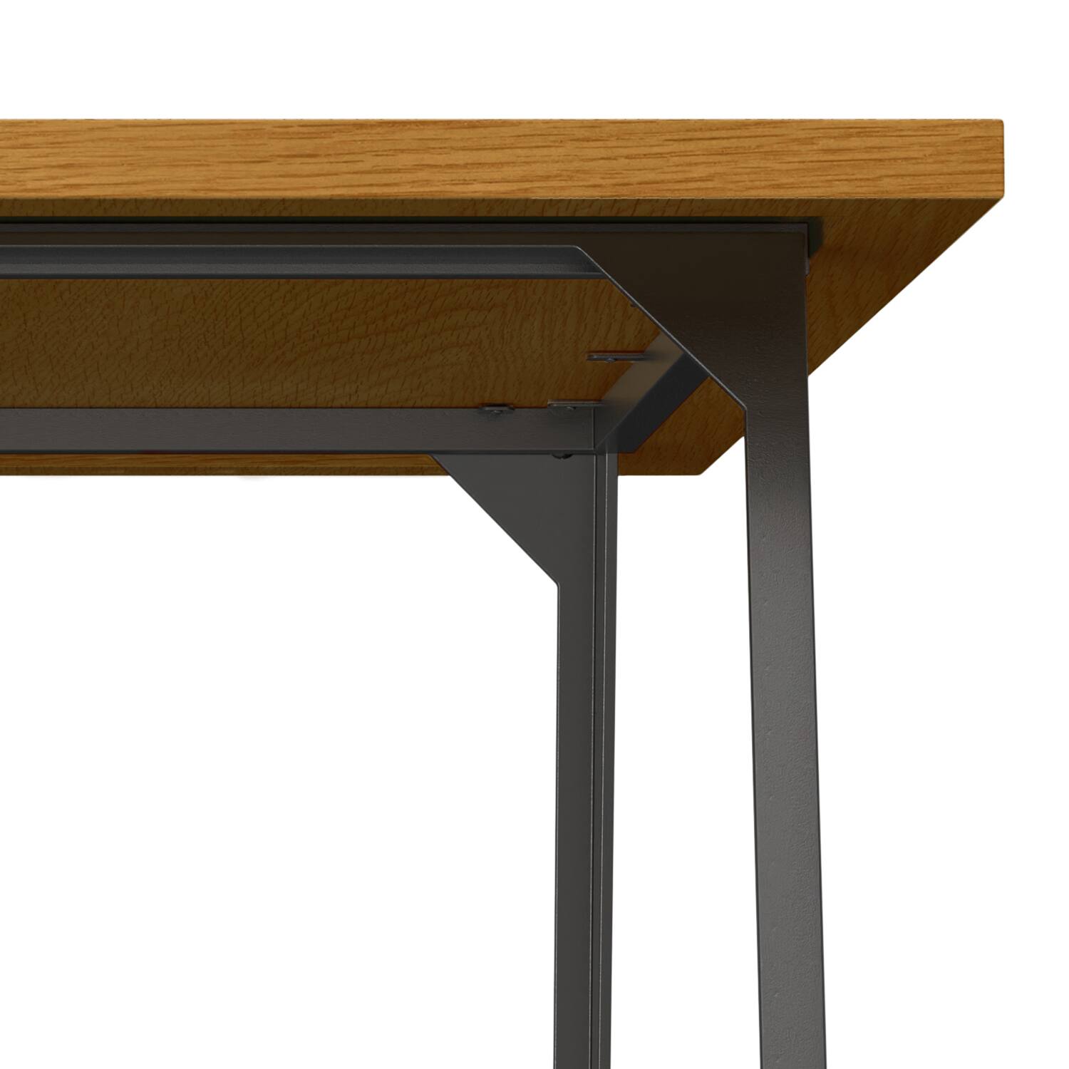 Alt View 8. Simpli Home - Lowry 66 inch x 40 inch Rectangle Modern Industrial Dining Table in Oak Veneer - Oak Veneer.